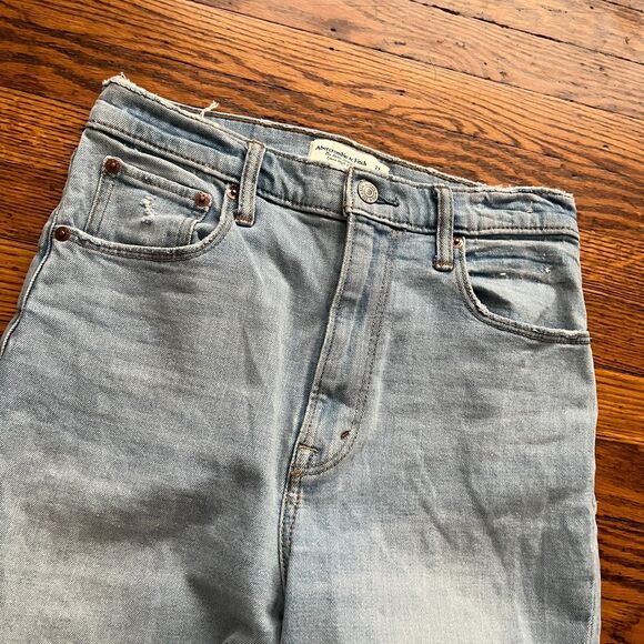 Abercrombie & Fitch The Ankle Straight Ultra High Rise Ripped Jeans Women's 27 4 - Picture 3 of 10
